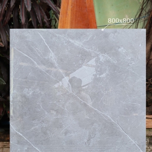GẠCH LÁT NỀN 80X80 (4)6 XÁM VÂN BÓNG KÍNH CAO CẤP