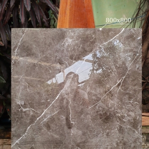 GẠCH LÁT NỀN 80X80 (4)7 NÂU VÂN ĐÁ, BÓNG KÍNH CAO CẤP