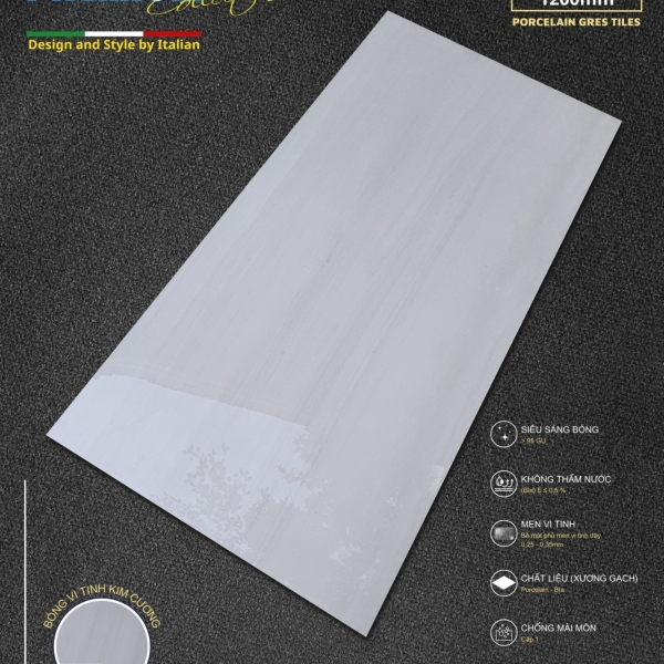 GẠCH ỐP LÁT 60X120 (4)9  PROCELAIN BÓNG KÍNH VI TINH CAO CẤP