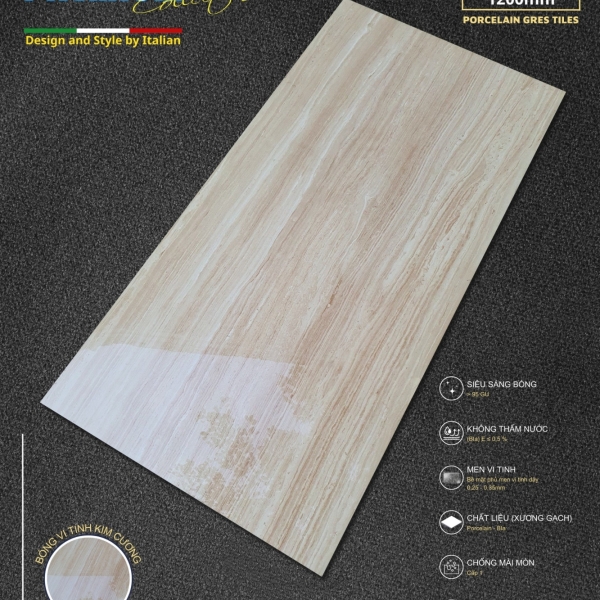 GẠCH ỐP LÁT 60X120 (4)15 PROCELAIN BÓNG KÍNH VI TINH CAO CẤP