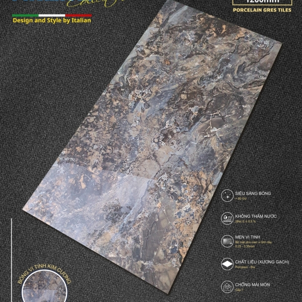 GẠCH ỐP LÁT 60X120 (4)29 PROCELAIN BÓNG VI TINH KIM CƯƠNG CAO CẤP