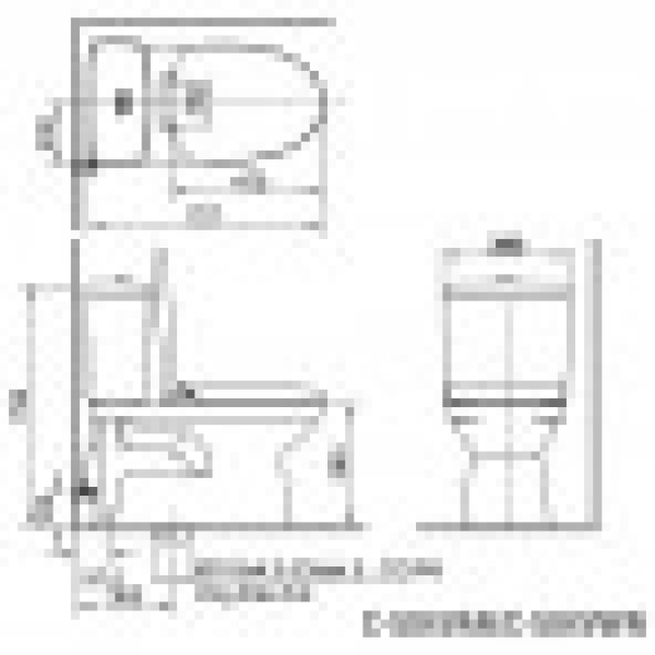 Bồn Cầu INAX C-504VAN (C504VAN) Hai Khối Nắp Êm