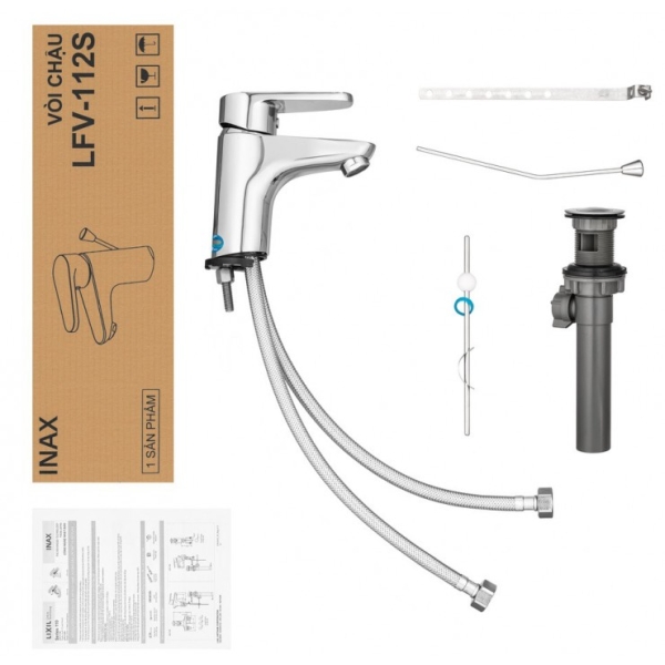 Vòi Chậu Lavabo Inax LFV-112S Nóng Lạnh