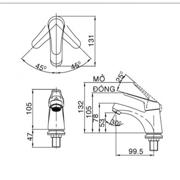 Vòi Lavabo Lạnh Inax LFV-20S Gật Gù