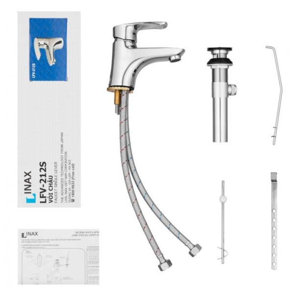 Vòi Chậu Rửa Inax LFV-212S Nóng Lạnh Lavabo