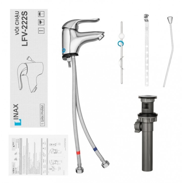 Vòi Chậu Lavabo Inax LFV-222S Nóng Lạnh
