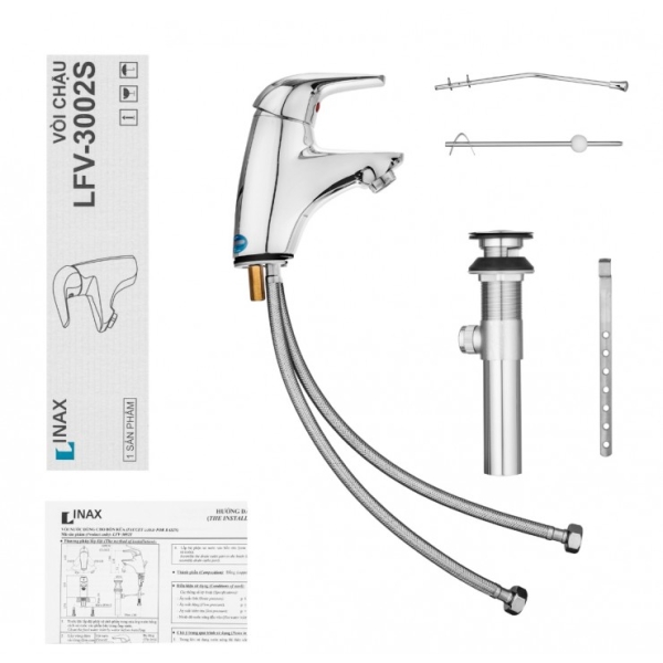 Vòi Chậu Nóng Lạnh Inax LFV-3002S Lavabo