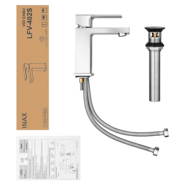 Vòi Chậu Lavabo Inax LFV-402S Nóng Lạnh