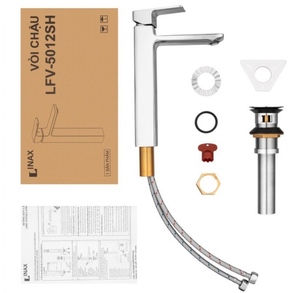 Vòi Lavabo Inax LFV-5012SH Đặt Bàn Nóng Lạnh