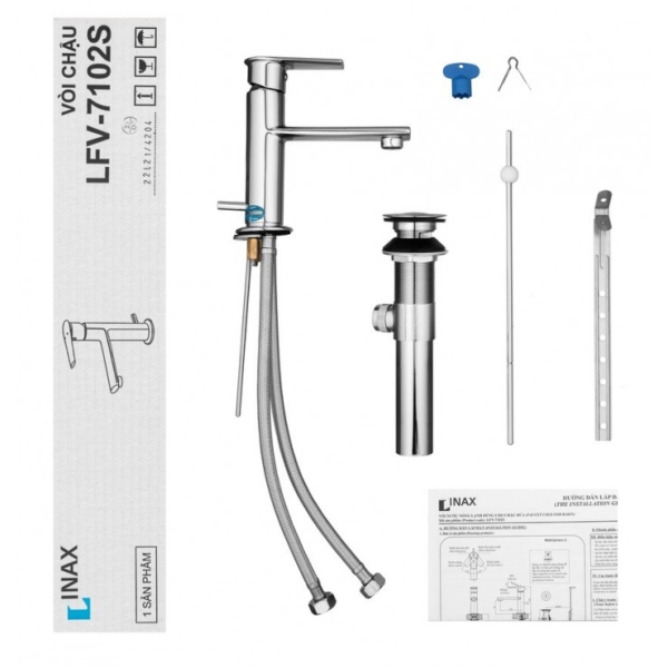 Vòi Lavabo Inax LFV-7102S Nóng Lạnh