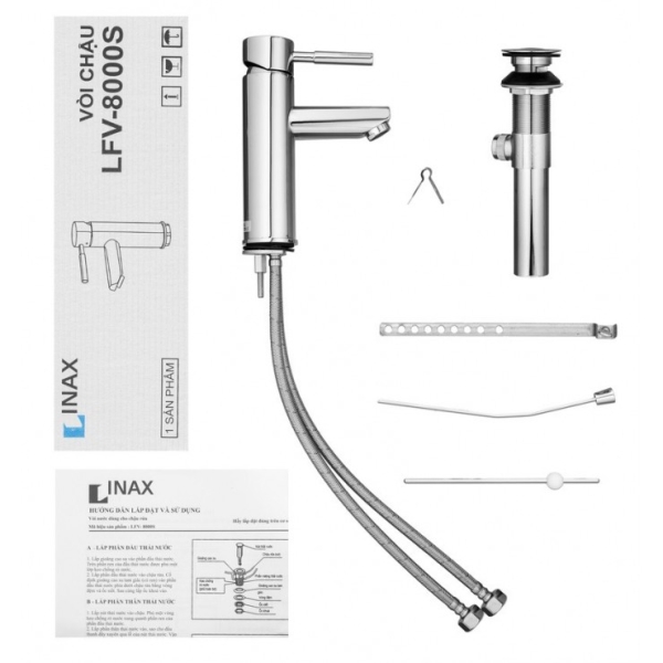 Vòi Rửa Lavabo Inax LFV-8000S Nóng Lạnh