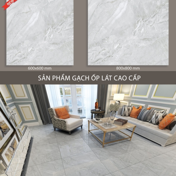 GẠCH LÁT 60X60 (2)18 BÓNG KÍNH